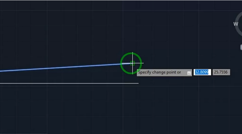 دستور change در اتوکد