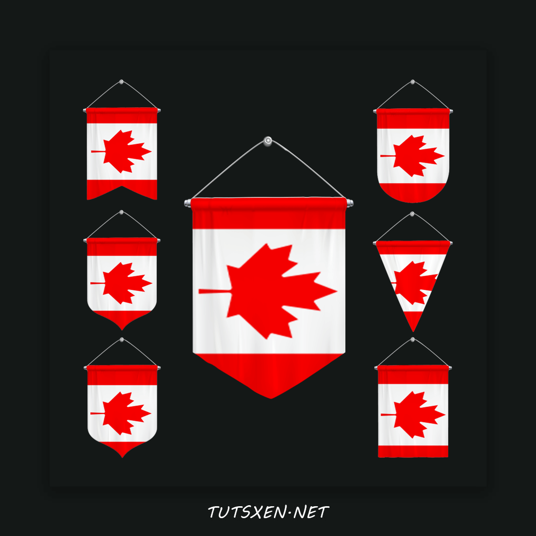 دانلود فایل لایه باز پرچم کانادا
