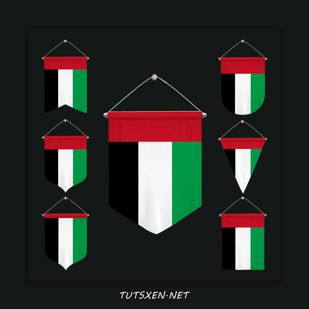 دانلود فایل لایه باز پرچم امارات
