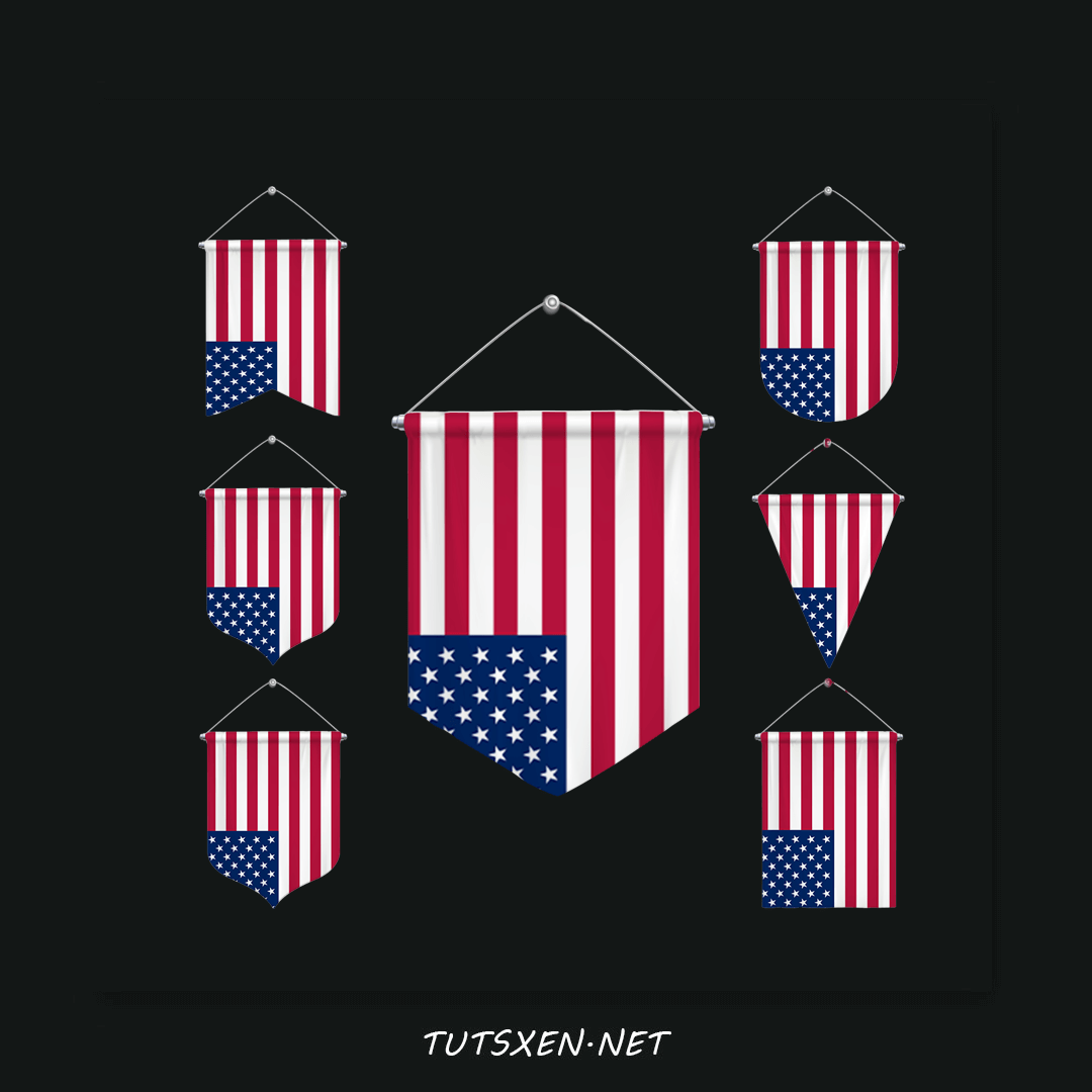 دانلود فایل لایه باز پرچم آمریکا